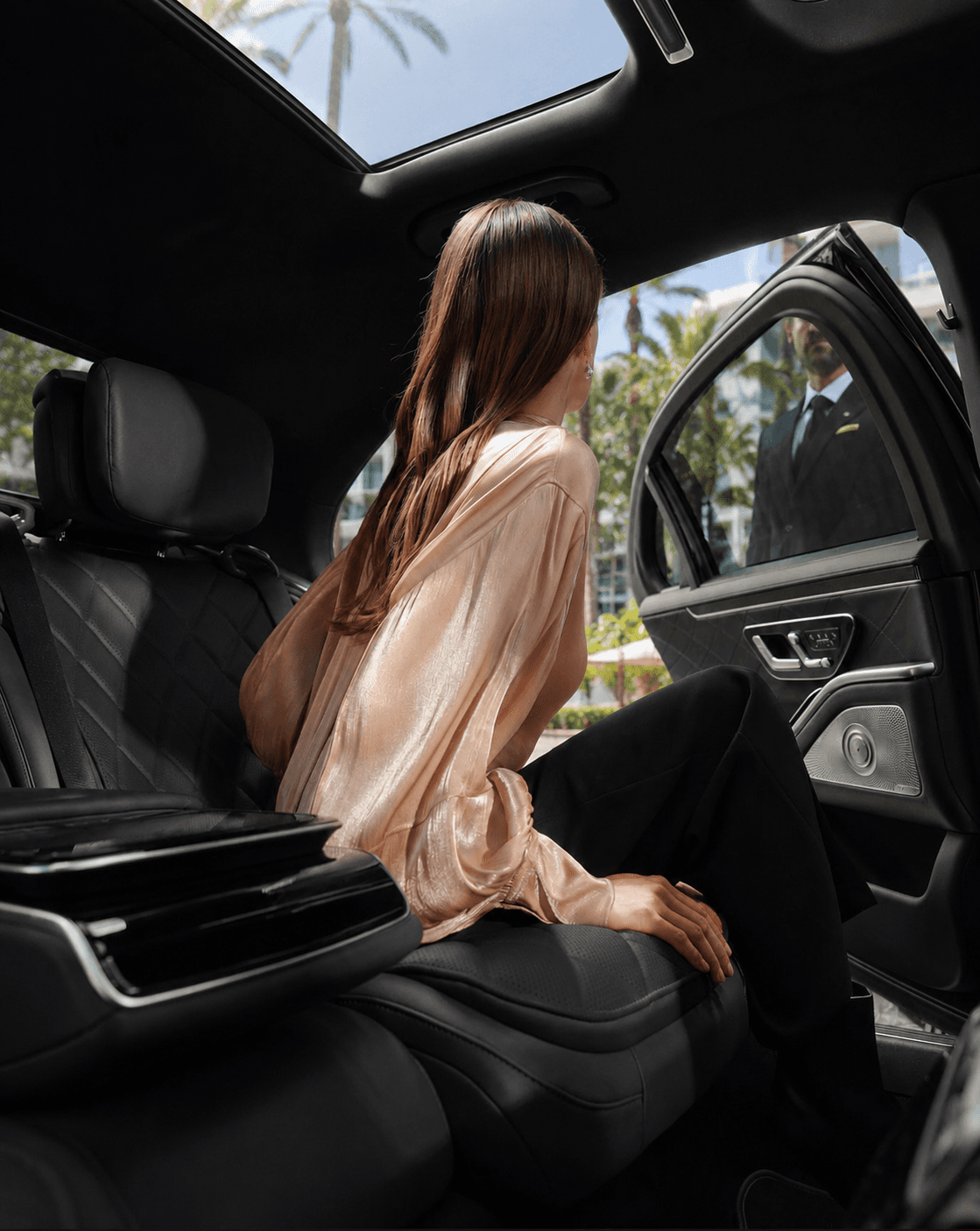 Mercedes S-Class sedan in Miami — Miami Bliss long-distance chauffeur service